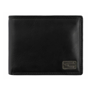 camel active skórzany portfel męski 276-701-60 czarny front / camel active leather men's wallet 276-701-60 black front