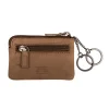 Camel Active VIETNAM 277-701-29 – etui na klucze skórzane brązowe, widok z tyłu z kieszonką na suwak