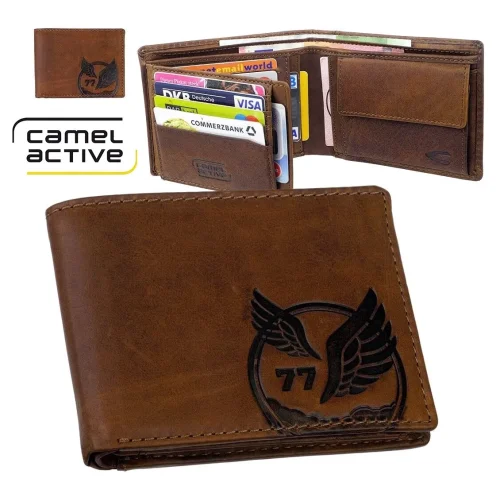 Skórzany portfel męski Camel Active Nepal 280-702-29 – widok z przodu Camel Active Nepal 280-702-29 men’s leather wallet