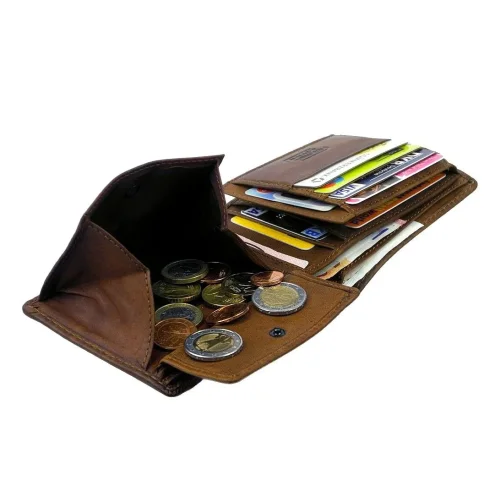 Skórzany portfel Camel Active Nepal – widok boczny Camel Active Nepal leather wallet – side view