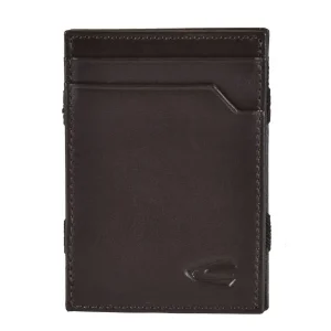 Skórzany portfel Camel Active – wnętrze z przegrodami na karty i banknoty / Camel Active leather wallet – interior with card and bill slots