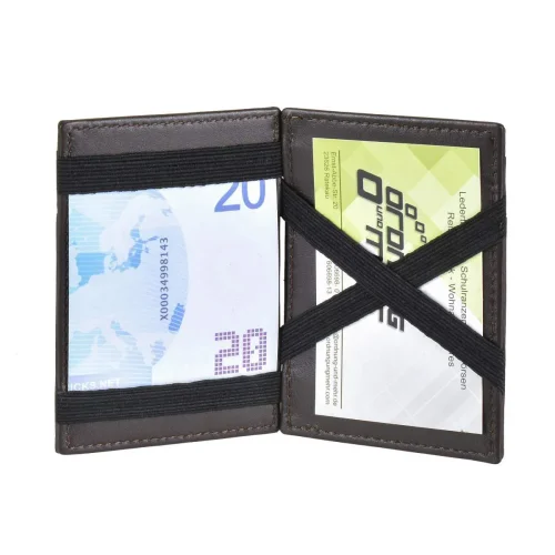 Portfel Camel Active trzymany w dłoni – skala rozmiaru / Camel Active wallet held in hand – size comparison