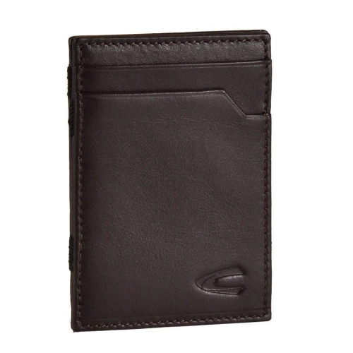 Camel Active brązowy portfel slim z naturalnej skóry – widok z przodu / Camel Active brown slim leather wallet – front v