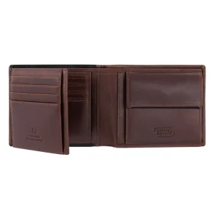 Camel Active 365-702-29 portfel męski skórzany brązowy – wnętrze portfela z miejscem na karty