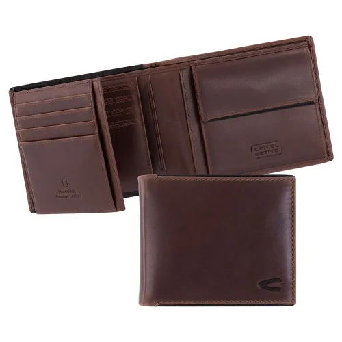 Camel Active 365-702-29 elegancki portfel męski ze skóry naturalnej – widok otwarty