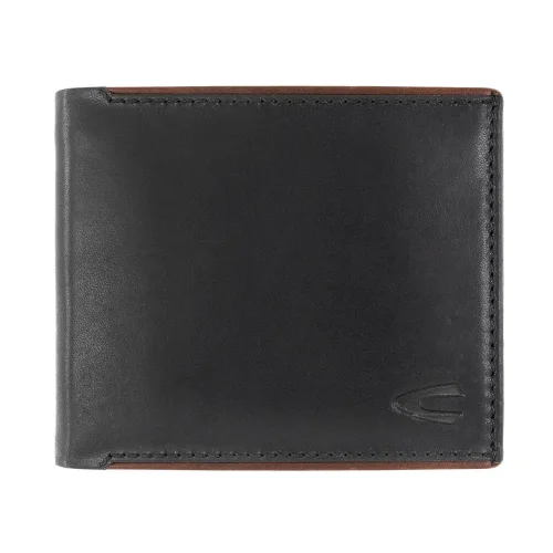 Camel Active 365-702-60 czarny skórzany portfel męski RFID z naturalnej skóry – klasyczny elegancki portfel męski Camel