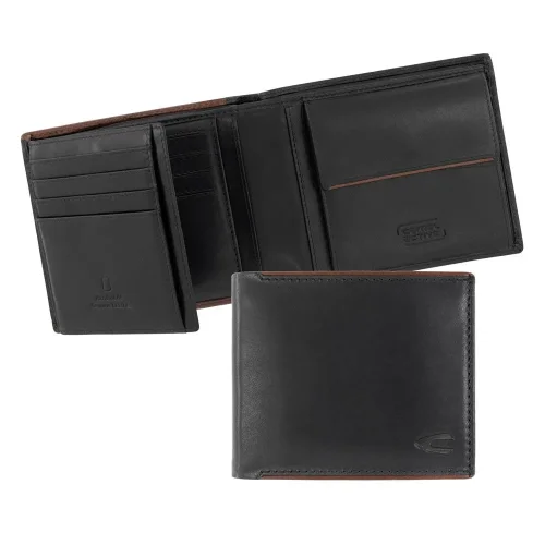 Skórzany portfel męski Camel Active 365-702-60 – klasyczny poziomy portfel z przegródkami na karty i banknoty. Camel Active 365-702-60 men's leather wallet – classic horizontal wallet with card slots and compartments.