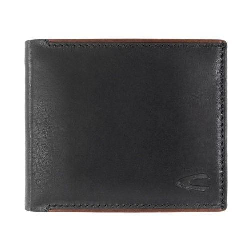 Camel Active 365-702-60 czarny skórzany portfel męski RFID z naturalnej skóry – klasyczny elegancki portfel męski Camel