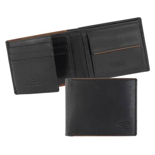mały portfel męski Camel Active skórzany RFID czarny
