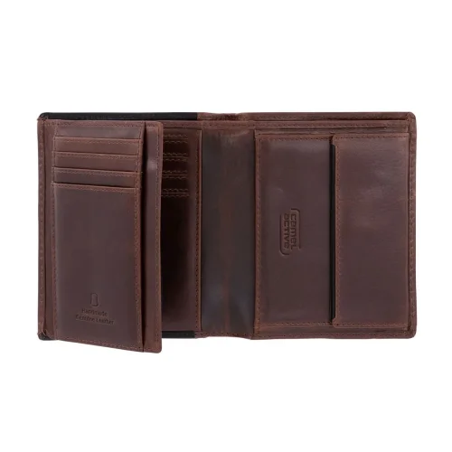 Camel Active 365-705-29 portfel męski skórzany RFID – wnętrze portfela i miejsca na karty / Camel Active 365-705-29 men's leather wallet RFID – interior card slots