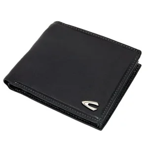 Portfel męski Camel Active B34-706 czarny skórzany – front / Camel Active B34-706 men’s black leather wallet – front view