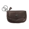 Etui na klucze Camel Active z łańcuszkiem i karabińczykiem – brązowe / Camel Active leather key case with chain and key rings