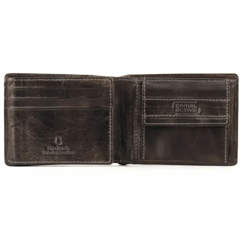 Camel Active Melbourne 247-702-60 – skórzany portfel męski czarny/szary