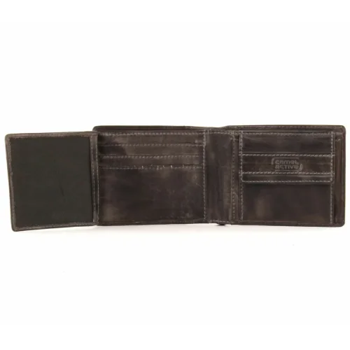 Camel Active Melbourne 247-702-60 – skórzany portfel męski czarny/szary