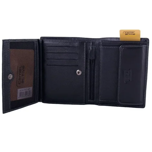 Portfel Camel Active B34-707-60 – wnętrze z przegrodami na karty / Camel Active B34-707-60 interior – card compartments and document slots