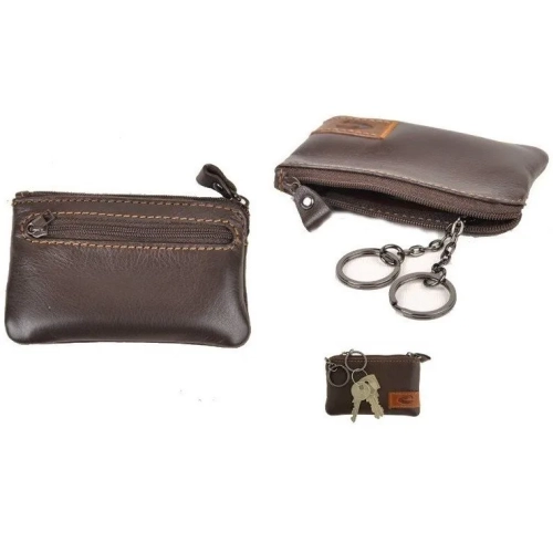 Camel Active 128-701-20 – brązowe skórzane etui na klucze z łańcuszkiem