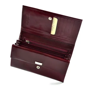 Portfel damski Swarovski CV-140 fioletowy wnętrze 7 miejsc na karty i przegrody na banknoty Women’s wallet Swarovski CV-140 purple interior 7 card slots and bill compartments