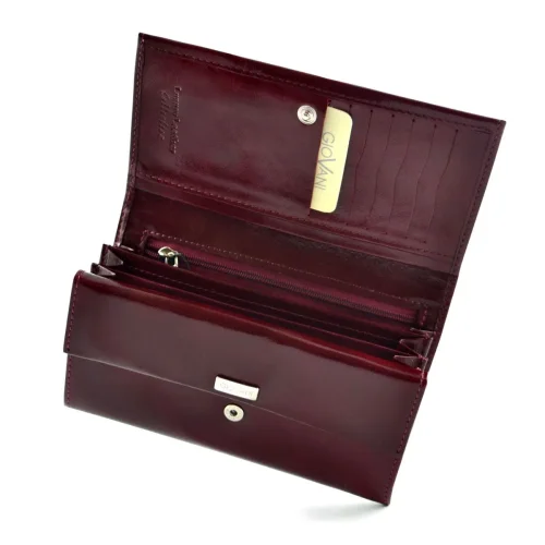 Portfel damski Swarovski CV-140 fioletowy wnętrze 7 miejsc na karty i przegrody na banknoty Women’s wallet Swarovski CV-140 purple interior 7 card slots and bill compartments