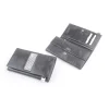 Skórzany portfel Swarovski CV-140 szary otwarty widok funkcjonalne wnętrze Leather wallet Swarovski CV-140 grey open view functional interior