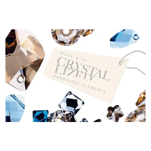 SV-070 Skórzany portfel damski Swarovski® fioletowy – 183 kryształy