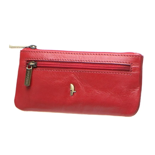 Skórzane etui Puccini MU309 czerwone – widok z przodu / Puccini MU309 red leather key case – front view