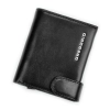Skórzane etui Gregorio CCH-06 czarne widok z przodu | Gregorio CCH-06 black leather card holder front view