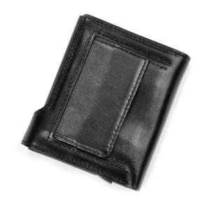 Etui Gregorio CCH-06 czarne otwarte wnętrze | Gregorio CCH-06 black card holder open interior