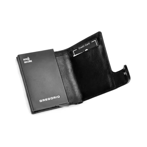 Etui Gregorio CCH-06 czarne mechanizm wysuwania kart | Gregorio CCH-06 black quick card eject mechanism