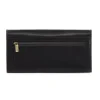 Portfel damski OCHNIK ITALY PL-187-99 czarny – tylna strona z kieszenią na suwak / OCHNIK ITALY PL-187-99 women’s black leather wallet – back view with zip pocket