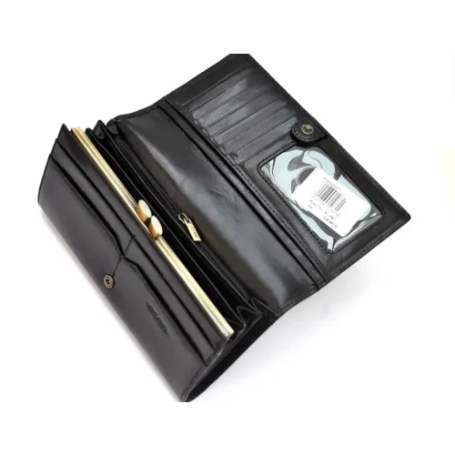 Portfel damski OCHNIK ITALY PL-187-99 ze skóry naturalnej – widok pod kątem / OCHNIK ITALY PL-187-99 genuine leather women’s wallet – angled view