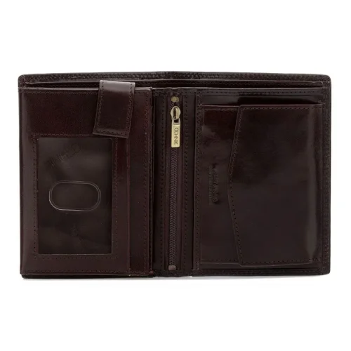 OCHNIK PL-145-89 brązowy portfel – widok z tyłu / OCHNIK PL-145-89 brown wallet – back view