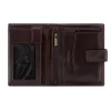 Skórzany portfel męski OCHNIK PL-190/89 ciemny brąz widok z tyłu Men’s leather wallet OCHNIK PL-190/89 dark brown back view