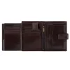 Portfel OCHNIK PL-190/89 ciemny brąz – kieszeń na monety zapinana na zatrzask OCHNIK PL-190/89 dark brown men’s wallet – coin pocket with snap closure