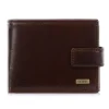 Skórzany portfel męski OCHNIK PL-191 brąz widok z przodu Men’s leather wallet OCHNIK PL-191 brown front view
