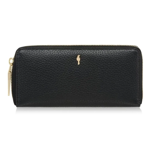 OCHNIK PORES-0800-99 czarny portfel damski skórzany – front view black women’s leather wallet