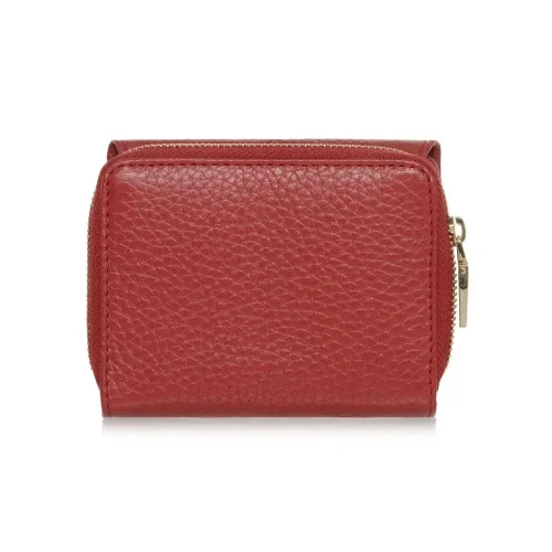 Czerwony portfel damski skórzany OCHNIK PORES-0802-42 – elegancki front / OCHNIK PORES-0802-42 red leather women’s wallet – elegant front