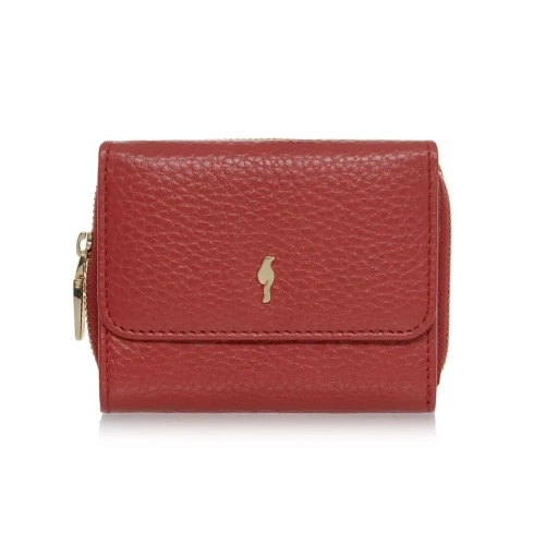 Portfel damski skórzany OCHNIK PORES-0802-42 czerwony – widok z przodu / OCHNIK PORES-0802-42 red women’s leather wallet