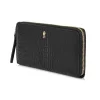 Portfel damski OCHNIK ze skóry naturalnej krokodyl – widok z tyłu / OCHNIK crocodile embossed genuine leather women’s wallet – back view