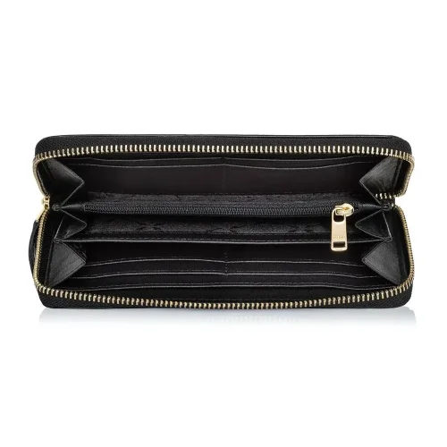 Portfel OCHNIK damski krokodyl – kieszeń na monety zapinana na zamek / OCHNIK women’s wallet crocodile embossed – coin pocket with zipper