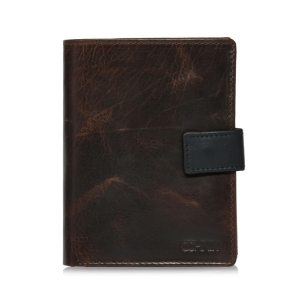 Portfel OCHNIK PORMS-0613-89 brązowy – widok z przodu / OCHNIK PORMS-0613-89 brown leather wallet – front view