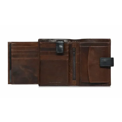 Portfel męski OCHNIK PORMS-0613-89 – kieszeń na monety zapinana na suwak / OCHNIK PORMS-0613-89 wallet – coin pocket with zipper closure
