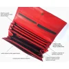 Elegancki czerwony portfel damski OCHNIK SL-125-41 w dłoni / Elegant OCHNIK SL-125-41 red women’s wallet in hand
