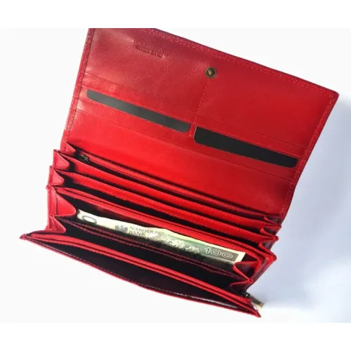 Portfel damski OCHNIK SL-125-41 — 6 miejsc na karty i kieszenie dodatkowe / OCHNIK SL-125-41 — 6 card slots and extra compartments