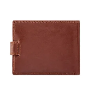 OCHNIK SL-191-87 portfel męski skórzany jasny brąz – widok z tyłu / OCHNIK SL-191-87 men’s leather wallet light brown – back view