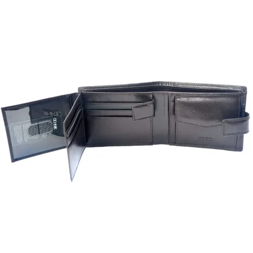 OCHNIK SL-191-89 skórzany portfel męski – przegrody na banknoty i karty / OCHNIK SL-191-89 leather men’s wallet – compartments for bills and cards