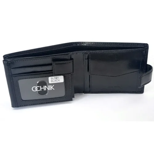 OCHNIK SL-191-99 czarny skórzany portfel męski
