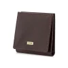 OCHNIK SL-108-89 – detal skóry naturalnej z logo OCHNIK / OCHNIK SL-108-89 – genuine leather detail with OCHNIK logo
