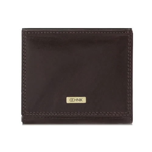 OCHNIK SL-108-89 – brązowy portfel skórzany unisex, widok z przodu / OCHNIK SL-108-89 – brown genuine leather unisex wal