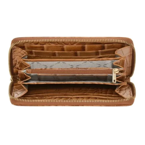 Portfel damski OCHNIK PORES-0517 z suwakiem i zatrzaskiem, elegancja croco OCHNIK PORES-0517 ladies’ wallet with zipper and snap closure, croco style