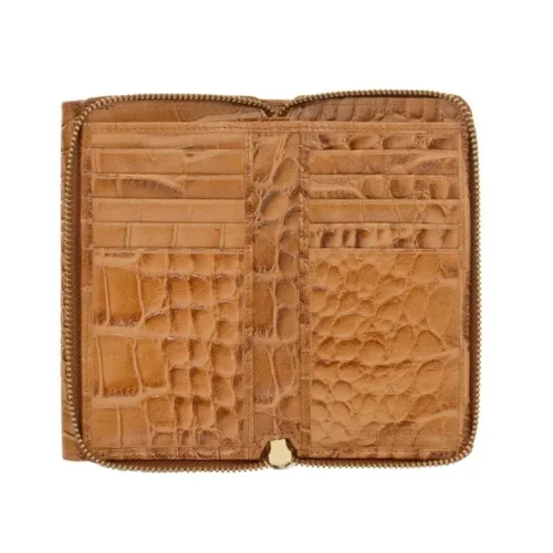 Wnętrze portfela damskiego OCHNIK PORES-0518 z przegródkami na karty / Interior of OCHNIK PORES-0518 women’s wallet with card slots